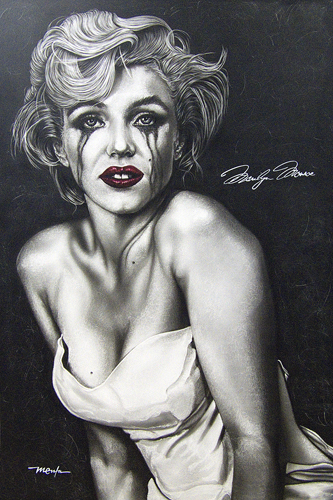 “Marilyn Monroe (THE TRUE MARILYN)” Acrylic on Clay-board, 2' x 3' by artist Dan Menta. See his portfolio by visiting www.ArtsyShark.com