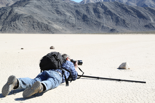 Artist Mike DeCesare on location at The Racetrack, Death Valley, Photography. See his portfolio by visiting www.ArtsyShark.com