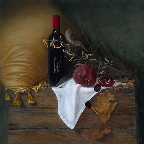 "Pallette" Oil on Panel, 24" x 22"by artist Linda Schroeter. See her portfolio by visiting www.ArtsyShark.com