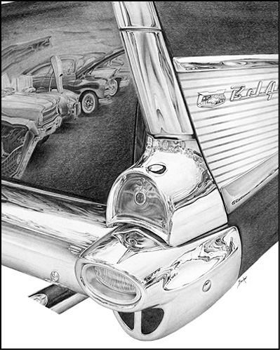 “Reflections” Pencil, 14” x 11” by artist James Becker. See his portfolio by visiting www.ArtsyShark.com