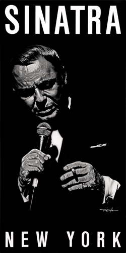“Sinatra (THE CHAIRMAN OF THE BOARD)” Acrylic on Aluminum, 2' x 4'by artist Dan Menta. See his portfolio by visiting www.ArtsyShark.com