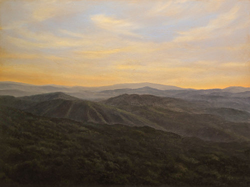 “Appalachian Sky” Oil on Board, 16” x 12” by artist Jeff Ripple. See his portfolio by visiting www.ArtsyShark.com