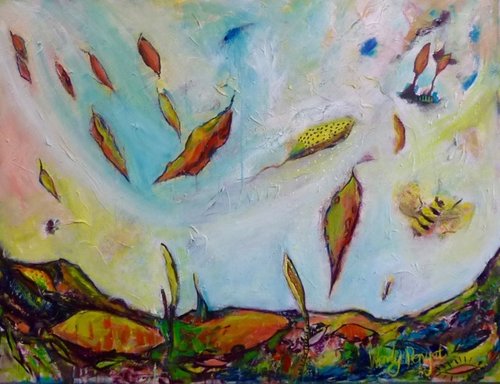 “Environment” Acrylic on Canvas, 100cm x 76cm (Umbrella Art Prize Winner)by artist Wendy Pepyat. See her portfolio by visiting www.ArtsyShark.com 