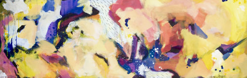 “Feeling the Music” Acrylic on Canvas, 183cm x 63cm by artist Wendy Pepyat. See her portfolio by visiting www.ArtsyShark.com
