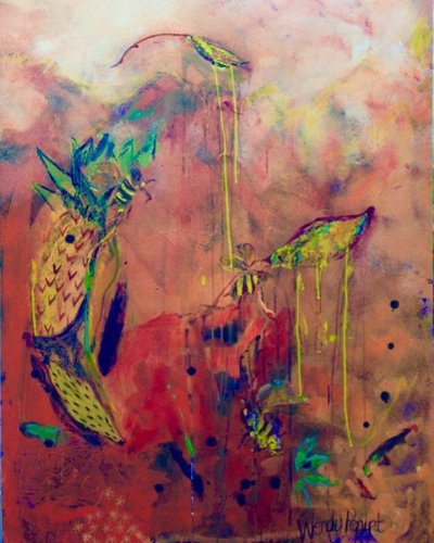 “Honey” Acrylic on Canvas, 121cm x 91cm by artist Wendy Pepyat. See her portfolio by visiting www.ArtsyShark.com