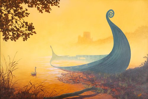 "Last Adventure" Acrylic on Panel, 48" x 32" by artist Richard Shaffett. See his portfolio by visiting www.ArtsyShark.com