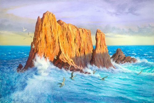 "Last Light" Acrylic on Panel, 48" x 32" by artist Richard Shaffett. See his portfolio by visiting www.ArtsyShark.com