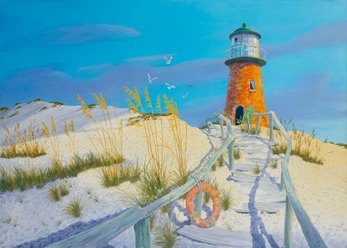 "Sands End" Acrylic on Panel, 48" x 32" by artist Richard Shaffett. See his portfolio by visiting www.ArtsyShark.com