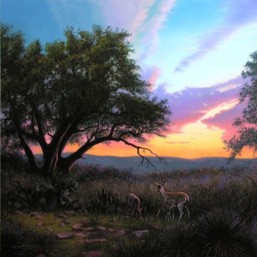 “New Beginnings” Oil on Panel, 30” x 30” by artist Layne Johnson. See his portfolio by visiting www.ArtsyShark.com