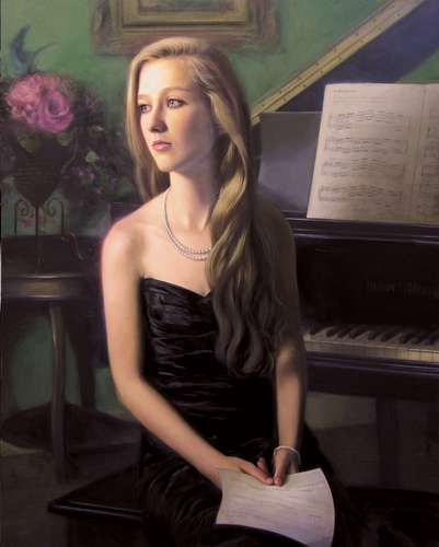 “Rachel” Oil on Panel, 24” x 30” by artist Layne Johnson. See his portfolio by visiting www.ArtsyShark.com