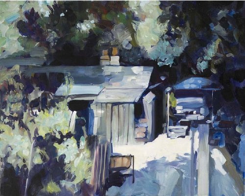 "Cold Springs Tavern" oil on canvas, 24" x 30" by Ted Blackall. See his artist feature at www.ArtsyShark.com