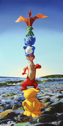 “Sea Stack” Oil on Canvas, 36” x 72” by artist Karen Hackenberg. See her portfolio by visiting www.ArtsyShark.com