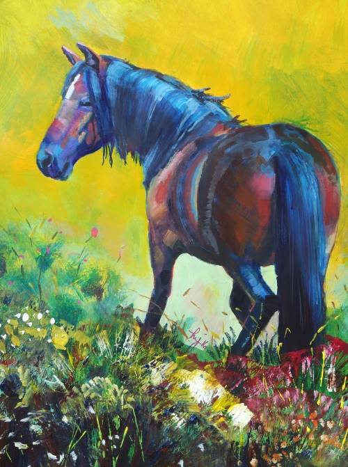 “Roaming Free” Acrylic on Canvas, 16” x 21” by artist Mike Jory. See his portfolio by visiting www.ArtsyShark.com