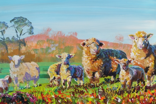“Seven in the Sun” Acrylic on Canvas, 21” x 16”by artist Mike Jory. See his portfolio by visiting www.ArtsyShark.com 