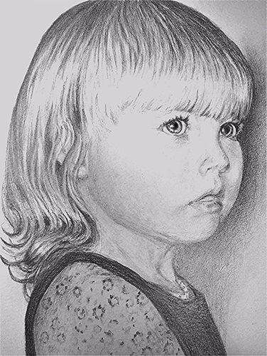 "Irylynd" graphite pencil, 11" x 14" by artist Patricia Mitchell. See her artist feature at www.ArtsyShark.com