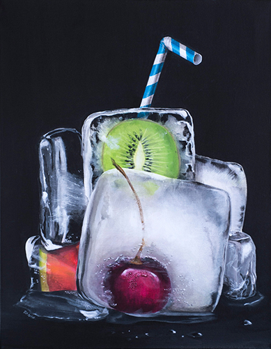 “Simply Sangria” Acrylic on Canvas, 22” x 28” by artist Robin Harris. See her portfolio by visiting www.ArtsyShark.com