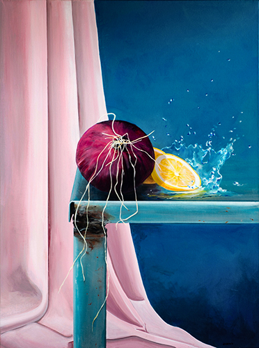 “Sweet Tart” Acrylic on Canvas, 24” x 36” by artist Robin Harris. See her portfolio by visiting www.ArtsyShark.com