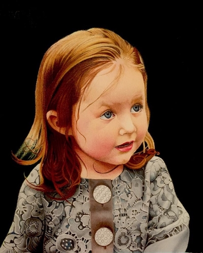 “Josie” Colored Pencil on Bristol Paper, 11” x 14” by artist David Hoque. See his portfolio by visiting www.ArtsyShark.com