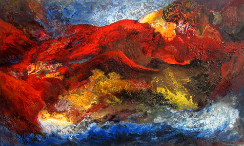 Artwork by Nacka Kovacic - Pompei 150cm x 90cm painting