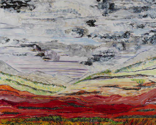 Artwork by L. Scooter Morris - September Landscape 48 x 60 Acrylic on canvas