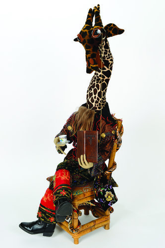 “Sir Huffington” Mixed Media Sculpture, 24” x 45” x 24” by artist Kent Eppler. See his portfolio by visiting www.ArtsyShark.com