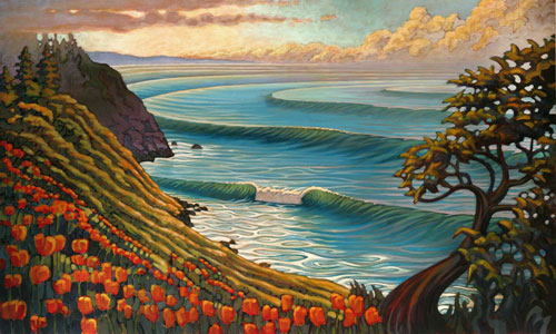 “California Spring” Acrylic on Canvas, 60" x 36" by artist Matt Beard. See his portfolio by visiting www.ArtsyShark.com