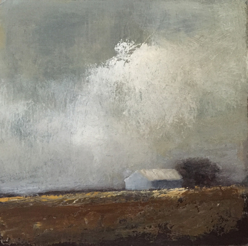 “Earthy Gray” Oil, 12” x 12” by artist Beth Cole. See her portfolio by visiting www.ArtsyShark.com