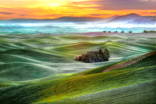 abstract, impressionistic Palouse landscape photography by Dennis Sabo