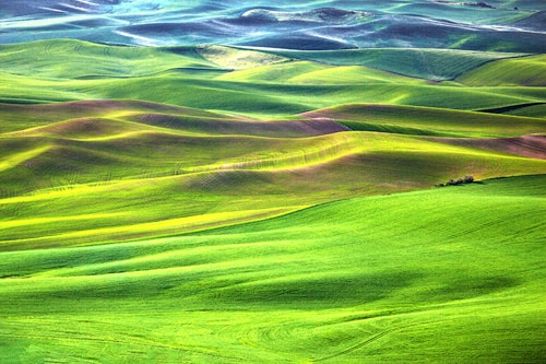 abstract impressionistic landscape photography of hills by Dennis Sabo
