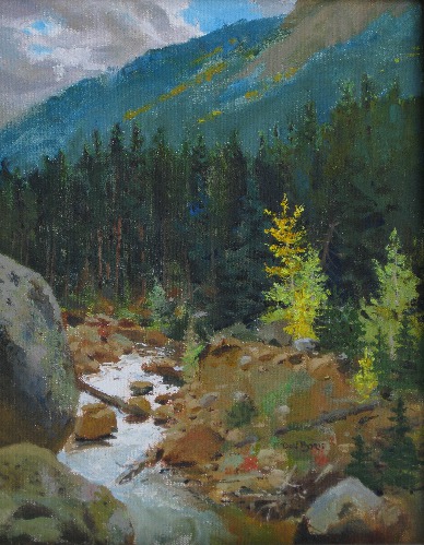 “Silver River Fall” Oil, 11” x 14” by artist Don Borie. See his portfolio by visiting www.ArtsyShark.com