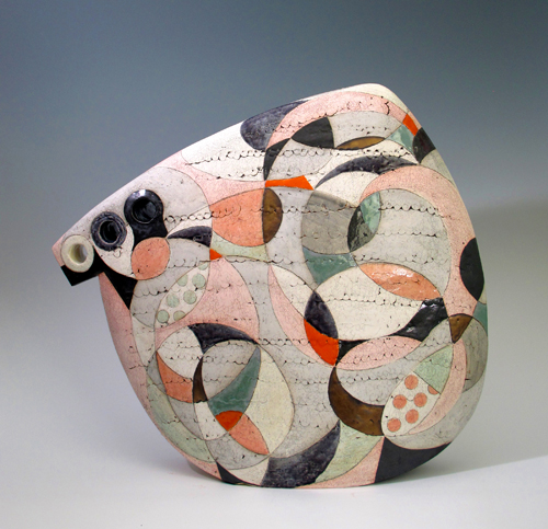 "Blushing Sky" Ceramic, 25" x 22" x 6" by artist Sheryl Zacharia. See her portfolio by visiting www.ArtsyShark.com