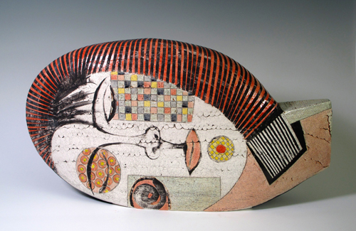"Dreamers" Ceramic, 27" x 13.5" x 6" by artist Sheryl Zacharia. See her portfolio by visiting www.ArtsyShark.com