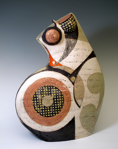 "Pear Shaped Woman" Ceramic, 21" x 25" x 7" by artist Sheryl Zacharia. See her portfolio by visiting www.ArtsyShark.com