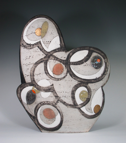 "Vertical Storm Cloud" Ceramic, 21" x 25" x 7" by artist Sheryl Zacharia. See her portfolio by visiting www.ArtsyShark.com