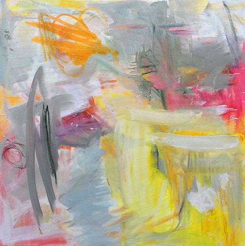"Partially Sunny" Oil on Canvas, 36" x 36"by artist Trixie Pitts. See her portfolio by visiting www.ArtsyShark.com