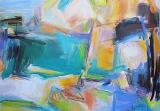 "Remembering Bermuda" Oil on Canvas, 56" x 44" by artist Trixie Pitts. See her portfolio by visiting www.ArtsyShark.com