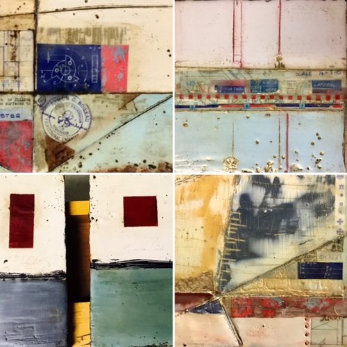 Collage of artwork made on Layout app from Instagram. Read about it at www.ArtsyShark.com