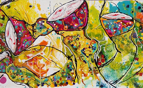 “Hooves” Acrylic on Canvas, 90cm x 45cm by artist Tina Dinte. See her portfolio by visiting www.ArtsyShark.com