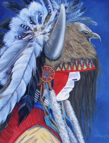 “Buffalo Dancer” Acrylic, 11” x 14“ by artist Victoria Mauldin. See her portfolio by visiting www.ArtsyShark.com