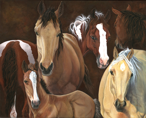 “Circle Up” Acrylic, 60” x 48” by artist Victoria Mauldin. See her portfolio by visiting www.ArtsyShark.com