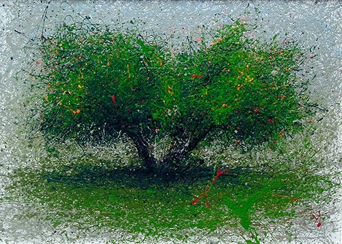 "Crabapple Tree" Acrylic, 36” x 24” by artist Billy Tackett. See his portfolio by visiting www.ArtsyShark.com