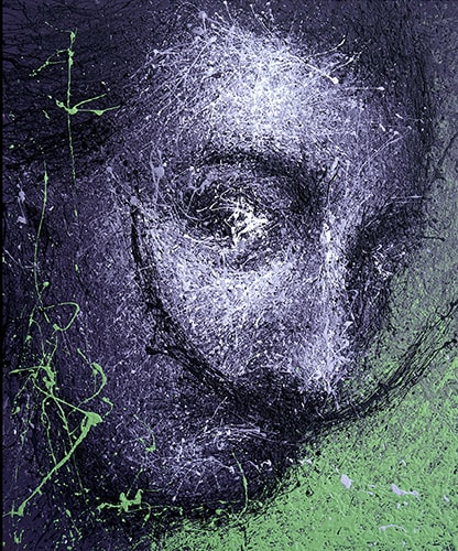 "Dali" Acrylic, 24” x 24”by artist Billy Tackett. See his portfolio by visiting www.ArtsyShark.com 