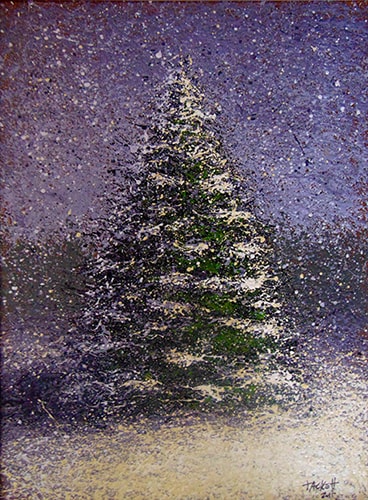 "Winter Tree" Acrylic, 18” x 24” by artist Billy Tackett. See his portfolio by visiting www.ArtsyShark.com