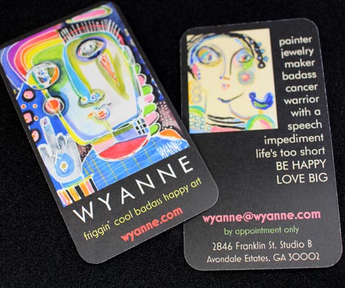 Artist Wyanne Thompson’s Business Cards. by artist Wyanne Thompson. See her portfolio by visiting www.ArtsyShark.com