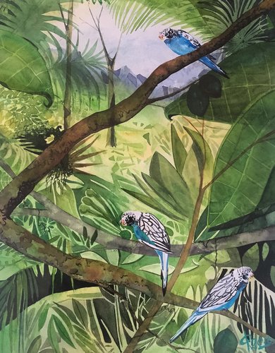 “Enlightenment” Holbein Watercolour on Arches Paper, 560cm x 760cmby artist Caroline Deeble. See her portfolio by visiting www.ArtsyShark.com