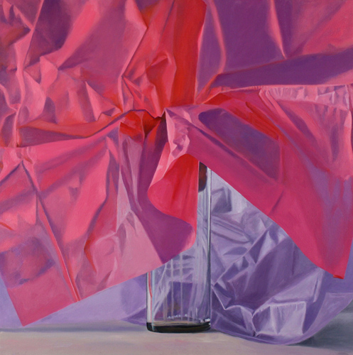 "Fuchsia and Violet" Oil on Canvas, 30" x 30"by artist Douglas Newton. See his portfolio by visiting www.ArtsyShark.com 