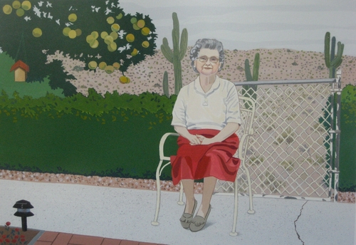 “Norma” (Arizona) Gouache on Board, 15" x 10" by artist Lilianne Milgrom. See her portfolio by visiting www.ArtsyShark.com