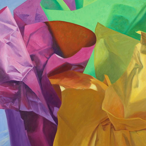 "Triadic" Oil on Canvas, 30" x 30"by artist Douglas Newton. See his portfolio by visiting www.ArtsyShark.com 