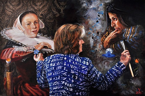 “Three Graces” Acrylic on Canvas, 120cm x 80” by artist Yvonne Wellman. See her portfolio by visiting www.ArtsyShark.com