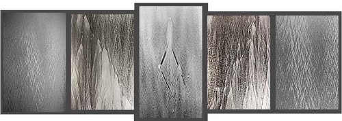 “Polypyptych” (Five Original Paintings) Metal Dust on Glass with Lacquer by artist James Robert White. See his portfolio by visiting www.ArtsyShark.com